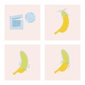 Conceptual instructions for the use of condoms, using the example of a banana.